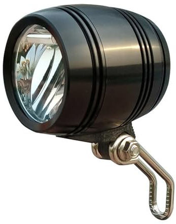 Bike Front Head Light Lamp for HUB Dynamo with Rearlight Cable Compact Bright Taillight Bicycle Flashlight Cycling Accessories(Black)