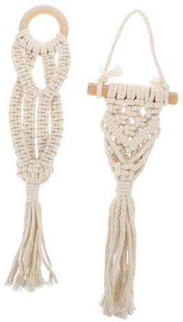 VICASKY 2stücke Hängender Blumentopf Makramee Pflanzenaufhänger Für Innenbereich Und Balkon Mit Hoher Luftdurchlässigkeit Und Verschleißfestigkeit Für Pflanzgefäße Und Andere