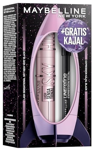 Maybelline New York XMAS Set Sky High Very Black Mascara & Expression Kajal Eyeliner 33 Black