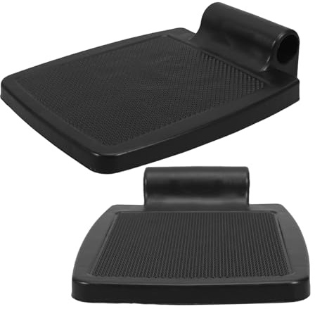 HOODANCOS Repose-Pieds en Plastique Robuste pour Fauteuil Roulant, Paire de 19 X 15 X 1,5 CM, Surface Antidérapante, Compatible Chaise de Transport et Fauteuil Roulant Électrique,