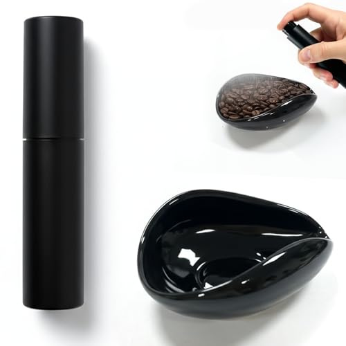 ZhuPu Ceramic Coffee Dosing Cup Set, RDT Spray Bottle, Bean Weighing Bowl, Barista Tool for Espresso Preparation and Grinding