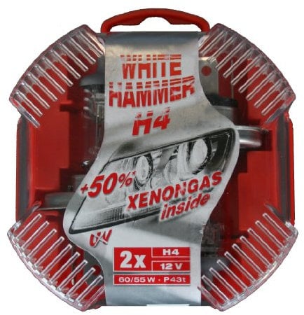 Hammer WH-H4 Autolampenbox H4 White Duo Box