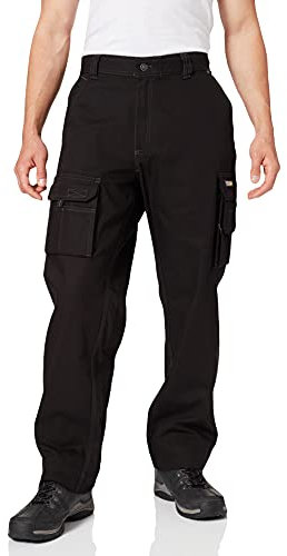 DASSY® Oxford Arbeitshose mit Holstertaschen und Kniepolstertaschen - Größe 52 - SCHWARZ