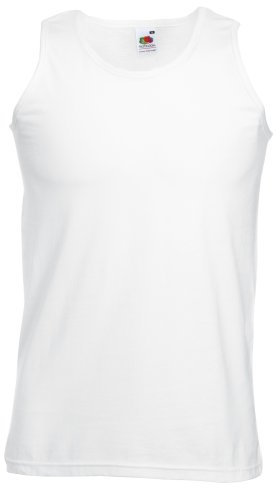 Fruit of the Loom Valueweight 61-098-0 Men’s Athletic Vest, Tank Top - White - Large
