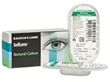 Bausch + Lomb SofLens Natural Colors Monatslinsen, sphärische Kontaktlinsen, weich, Pacific 2 Stück BC 8.7 mm / DIA 14 / -1.5 Dioptrien