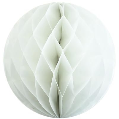 1 Wabenball 20cm ( weiß 029 ) // Wabenkugel Honeycomb Hänge Deko Ballon Laternen Aufhänger Waben Bälle Papier Pompons Dekoration Geburtstag Party Hochzeit