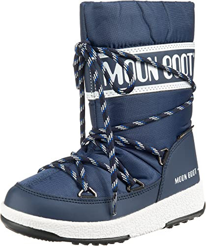 Moon-boot Jr Boy Sport WP, Stivali da Neve Unisex – Bambini, Blu (Blu 002), 30 EU