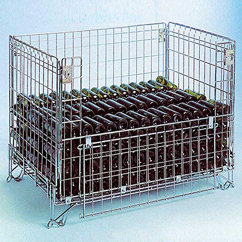 BRB Gitterbox-Faltbehälter, glanzverzinkt, LxBxH 1280x820x950 mm, Maschenweite 120x60 mm