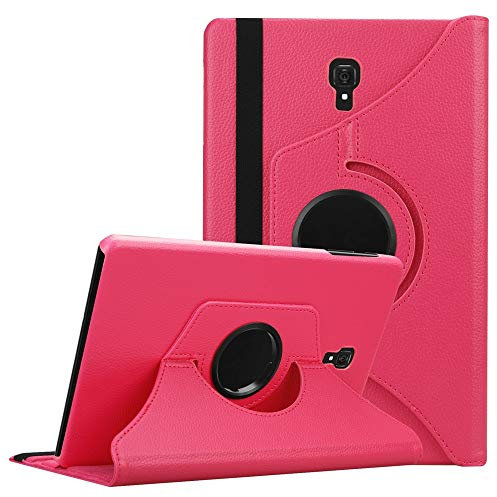 KATUMO Coque pour Samsung Galaxy Tab A 10.5 2018 (SM-T590/T595) Ultra Mince Slim Housse de Protection avec 360 Degrés Support Fonction Cuir Étui Tablette A 10,5 2018 Cover, Rose Rouge