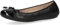 CAPRICE Damen Ballerinas aus Leder mit Lack, Schwarz (Black Comb), 41 EU