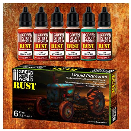 Green Stuff Paint Set - Liquid Pigments Set - Rust
