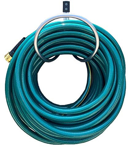 UpCaddy One – Schlauchaufhänger Wandhalterung, Gartenschlauch, Haken, hält 6,5 bis 4,5 m Schlauch – Aluminium-Schlauchhalter (1 Aufhänger)
