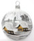 Generisch Christbaumkugel Midi Glas-Kugel Weihnachtskugel Baumbehang Handarbeit Lauscha, : transparent - Weiss