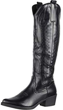 Elara Stivali da Cowboy Donna Chunkyrayan F1225PU Schwarz-39