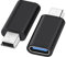 Seminer USB C to Mini USB Adapter (2 Pack), Type C (Female) to Mini USB 2.0 (Male) Convert Connector, USB Mini to USB C Adapter Compatible with Digital Cameras, Computer, GPS etc (Black)