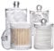 Tbestmax 4 Pack Qtip Holder 10oz, 12oz Bathroom Storage Containers Clear Plastic Apothecary Jars with Lids for Organizing Cotton Ball, Cotton Swab, Cotton Round Pads, Floss