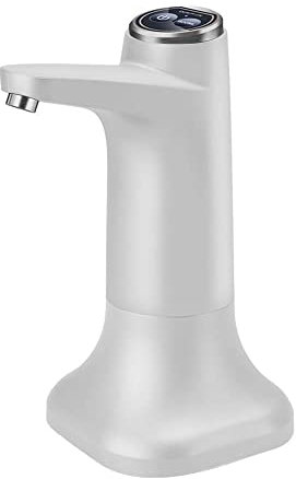 Bomba De Agua Eléctrica Bomba De Agua Dispensador De Agua Bomba De Agua Potable Automática Dispensador De Jarra con Cable Base para Hogar, Oficina, Viajes, Camping Blanco
