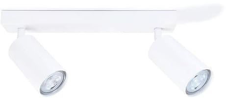 LumenTEC LED Deckenstrahler, Drehbar Deckenlampe, Wandstrahler 2-flammig, Weiß für GU10, KIVI (2x Weiß)