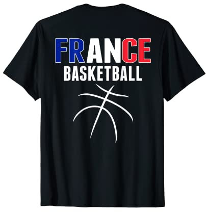 Frankreich Basketball Fans Trikot - Französische Flagge Sportliebhaber T-Shirt