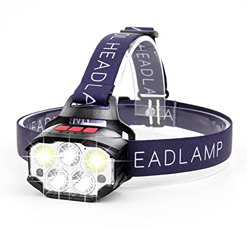 APUNOL Linterna Frontal LED USB Recargable, Súper Brillante 2000 lúmenes, Sensor Inteligente, 14 Modos de iluminacion, Impermeable, Linternas Cabeza LED para Correr, Acampar, Cenderismo