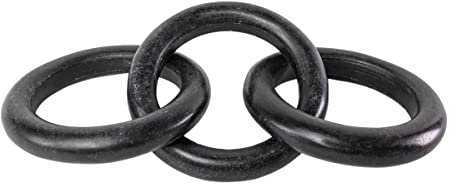 Foreside Home & Garden Three Link Decorative Chain Black Marble