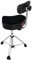 Gibraltar Schlagzeughocker, Drumhocker 9000 Series Moto Saddle mit Backrest Hydraulic, 9608HMB (Durchmesser: 48cm, Vinyl-Sitzfläche, Quick Lock, doppelstrebige Basis, 'Super Foot' Gummifüße)