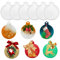 Lot de 6 moules de Noël en résine époxy pour décorations rondes en silicone pour sapin de Noël, loisirs créatifs, porte-clés, pendentifs