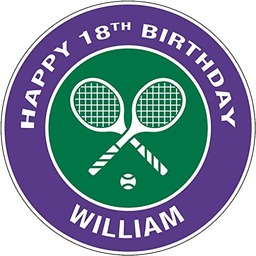 Tennis Cake Topper Edible Icing Round up to 8