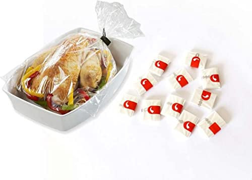 YUGN 20-stückige Bratbeutel für Ofen & Mikrowelle - 38x24 cm - Hitzebeständig, reißfest, für saftiges Fleisch, Fisch & Gemüse, schnelles & sauberes Garen