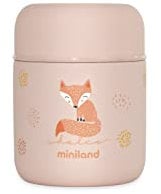 Miniland Food Thermy Mini Candy Isolierbehälter, 280 ml, doppelte Stahl-Isolierschicht hält die Temperatur der Speisen stundenlang.