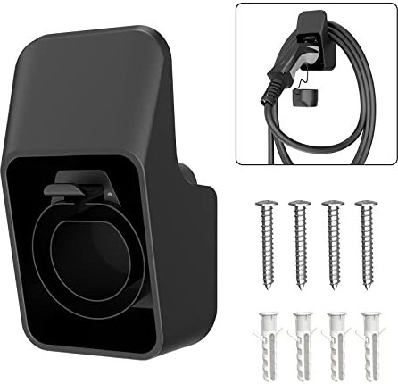 Teskee Wallbox Prise de Type 2 Support de Montage Mural Support/Organisateur de câble de Charge EV Station de Charge EV Support de connecteur Femelle de Type 2 avec kit de Montage