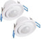 ARUM® 2 Détecteur de Mouvement Encastrable Plafond Orientable Infrarouge Intérieur Blanc pour Éclairage - Distance Détection 8 m en Champ Libre - Angle 360° - IP20