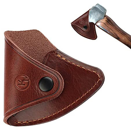 1pc Durable Leather Axe Holster Hatchet Head Cover Axe Sheath Blade Protector Camping Tool