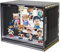 Acrylic Clear Display Case Dustproof Blind Box Transparent Storage Showcase Figurines Collection Cube for Toy Dolls Models Gift with Personalized Graffiti Stickers Self Adhesive Stickers (Black)