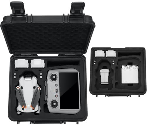 Migitec Waterproof Hard Carrying Case for DJI Mini 4 Pro & Mini 3 Pro Fly More Combo, Fits DJI RC 2/RC-N2 & More Accessories