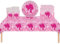 53Pcs Hotpink Girls Party Tablecloth,Cups,Plates,Napkins Decorations for BabyGirls Tableware Set,Disposable Party Tableware Covers,Dining Tableware for Grils Wedding Birthday Picnic Party Decorations