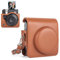 HIYQIN Protective Carry Case Compatible with Fujifilm Instax Mini 99 Instant Camera, Instax Mini 99 Retro Case/Cover with Adjustable Strap - Brown