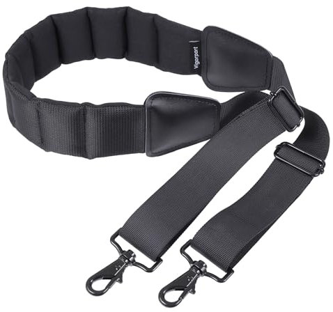 Vigorport Shoulder Strap, 59” Fixed Cushion Pad Luggage Shoulder Strap, Universal Bag Strap Replacement for Briefcase, Laptop, Duffel with Swivel Hooks (Black, 59 Inch)