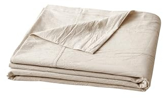 BESTOUCH Flat Sheet Only 100% Washed Cotton Linen Feel Wrinkle-Free, Fade-Resistant, Stain-Resistant, Bed Top Sheet, Solid Linen Grey Queen