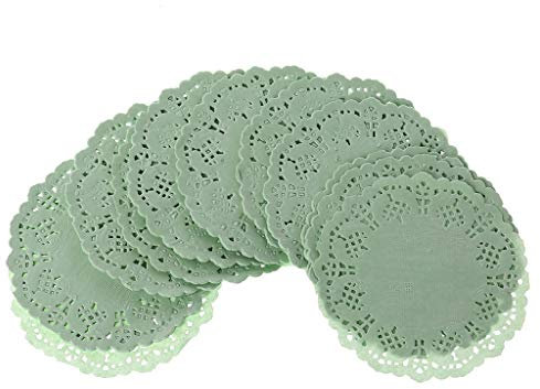 Lot de 100 sets de table ronds en papier dentelle vintage pour fête de mariage