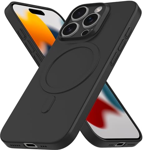 CELLBEE Ultra Dünn Hülle für iPhone 16 Pro Case 0,45mm Schwarz für MagSafe | Eines der dünnsten Cases weltweit: Schutzhülle in Deep Black, 0,45mm, farbecht, für MagSafe, Voll-Kameraschutz