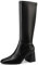 QUEEN HELENA Stivali Alti con Tacco Casual Donna ZM9846 (Nero, Sistema Taglie Calzature EU, Adulto, Donna, Numero, Media, 38)
