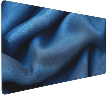 Tapis de Souris 120x60 cm Grand Tapis Souris XXL, Bleu Tapis de Souris Bureau Gamer, à Bords Cousus, Base en Caoutchouc Antidérapante, sous Main pour Clavier et Souris, Decoration Maison E-597