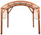 Beliani Pergola Moderna in Legno da Giardino 303 x 300 cm Tetto in Tessuto Bianco Sporco