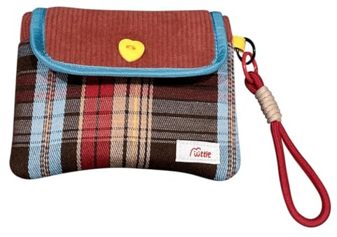 Periodenbeutel Damenbinden Aufbewahrungstasche Pad Tasche Tampon Pad Halter Tragbare Tampon Beutel Stillunterlage Halter, Rotes Gittermuster