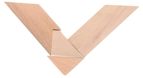 Supvox 4 Stück Teiliges Beech Holz T Puzzle Pädagogisches Denkspiel für Erwachsene Fördert Logisches Denken Räumliche Wahrnehmung und Familienzusammenhalt Langlebig und Unterhaltsam