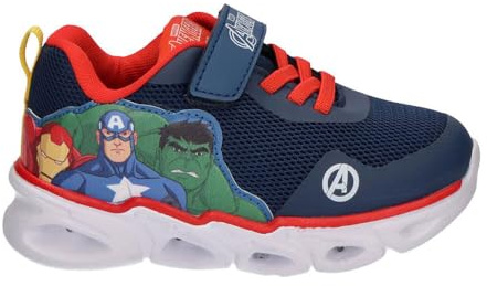 Avengers Sportschuhe für Kinder, leichte Eva-Sohle mit Lichtern – Sportschuhe mit Lichtern für Kinder für Schule und Freizeit, blau, 31 EU
