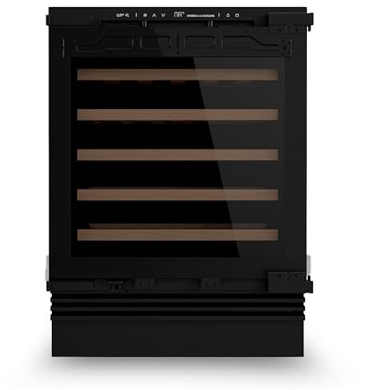 LES PETITS CHAMPS Vinoteca Encastrable e Integrable, 48 Botellas CAVINTG48, Capacidad 134L, Temperatura Regulable de 5°C a 22°C, Control Digital Táctil, Compatible con Frontal de Cocina, Elegante