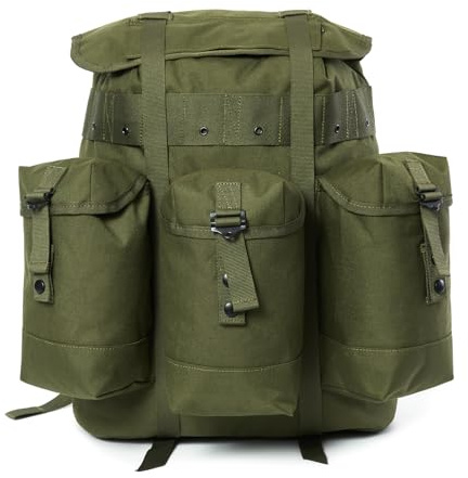 MT Military Alice Arvn Ranger Rucksack, große Kapazität, Outdoor-Armee-Rucksack mit Metallrahmen und 3 Fronttaschen, verstellbare Schultergurte für Camping, Trekking, Survival