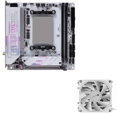 Fastcalc Ryzen 5 7645HX 4-Bay NAS Motherboard, 4xSATA, 2xM.2 NVMe, PCIe 4.0, 2.5G LAN, ITX